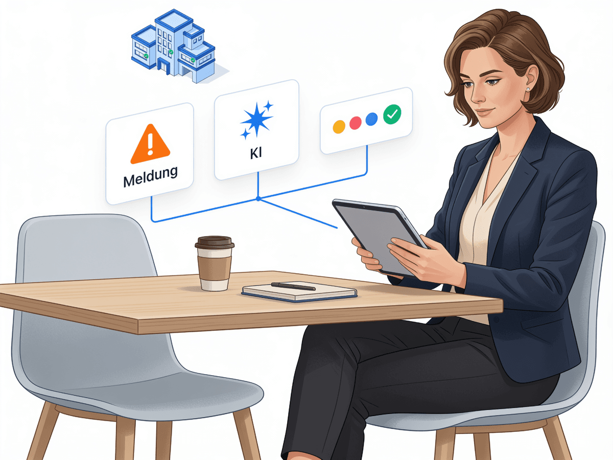 Automation example for incidents in LiteLog: an incoming incident is triaged by the AI and assigned to a category