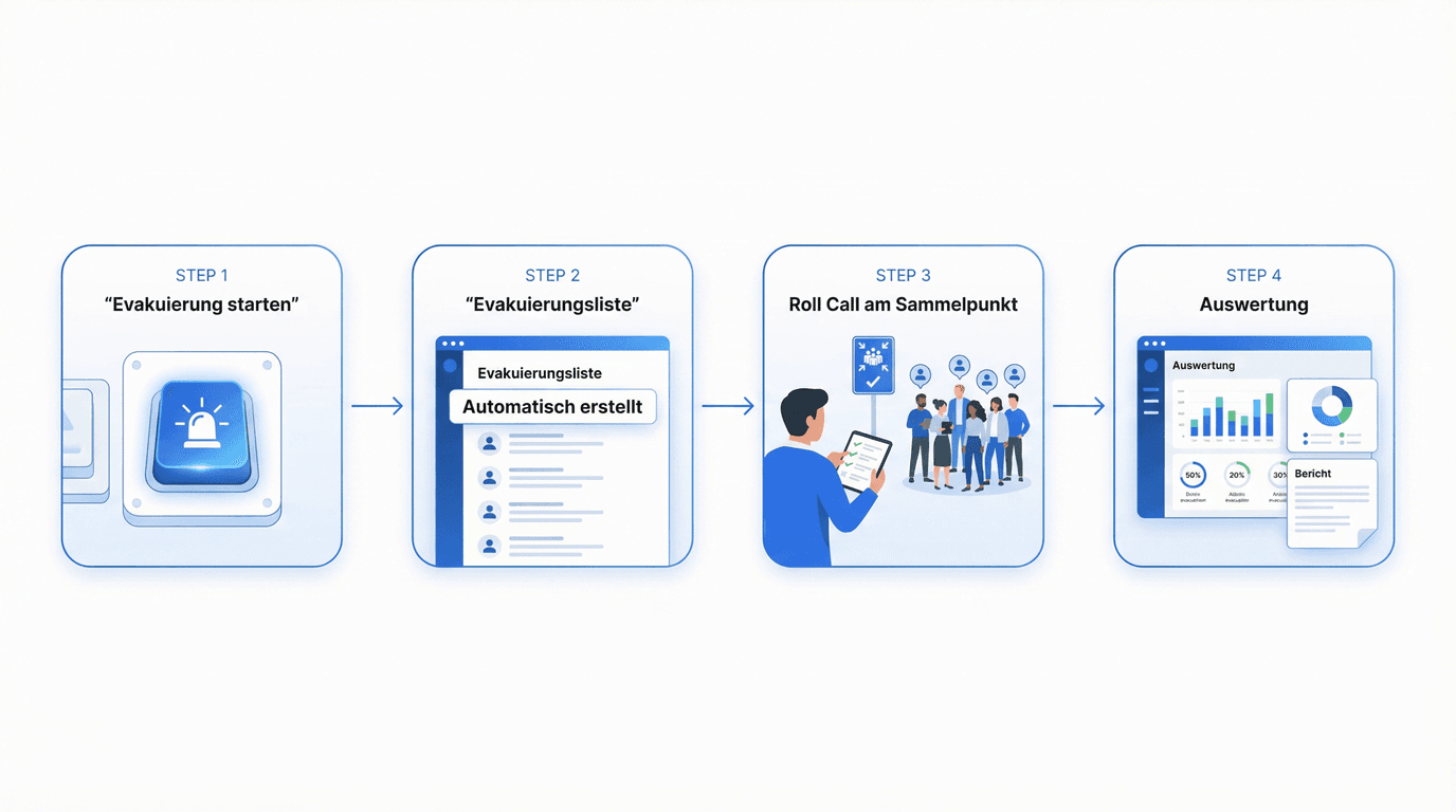 Digitale Evakuierungsliste